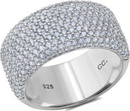 Crislu Pavé Half Eternity Wide Ring