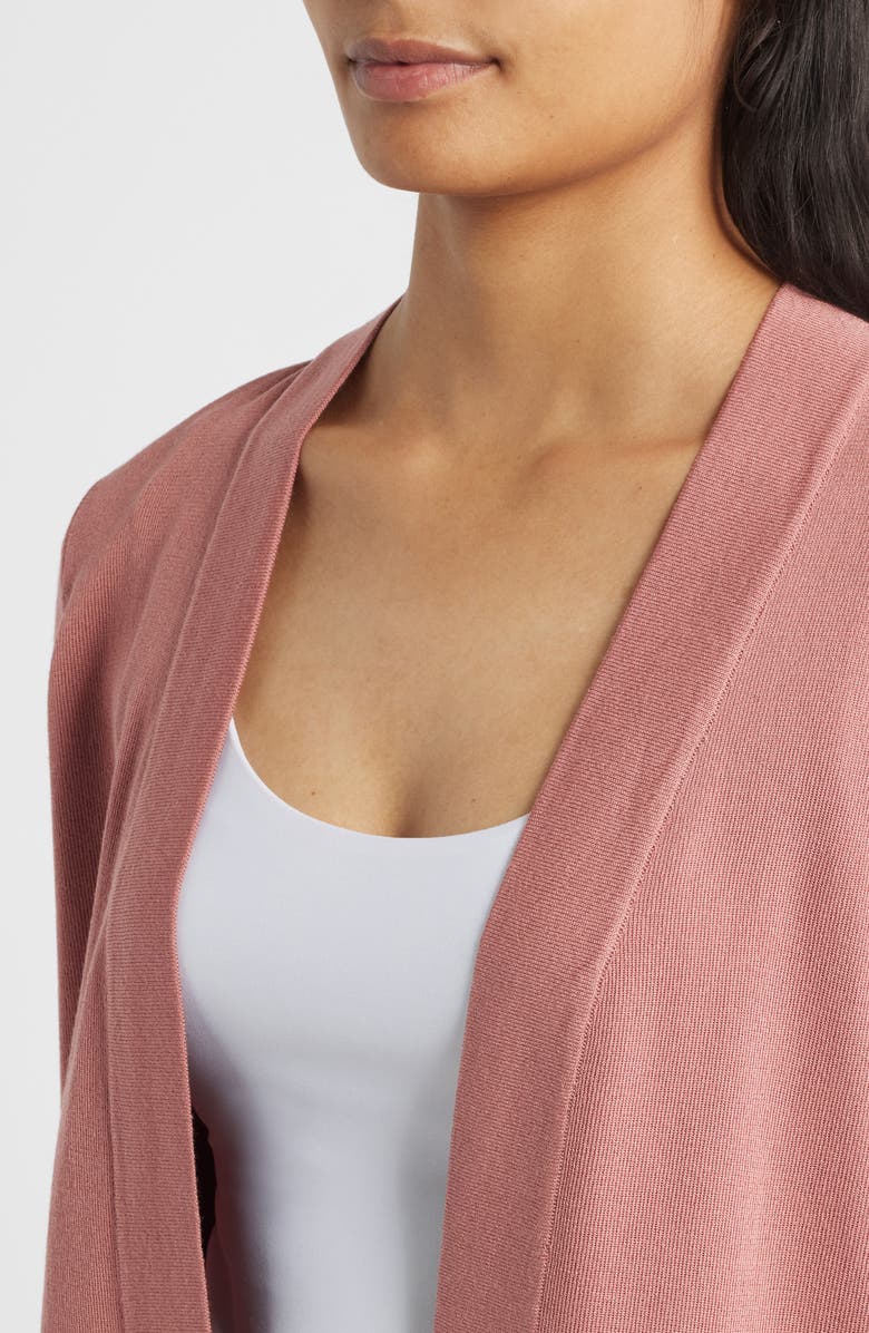 Anne Klein Malibu Open Front Cardigan, Alternate, color, Soft Primrose