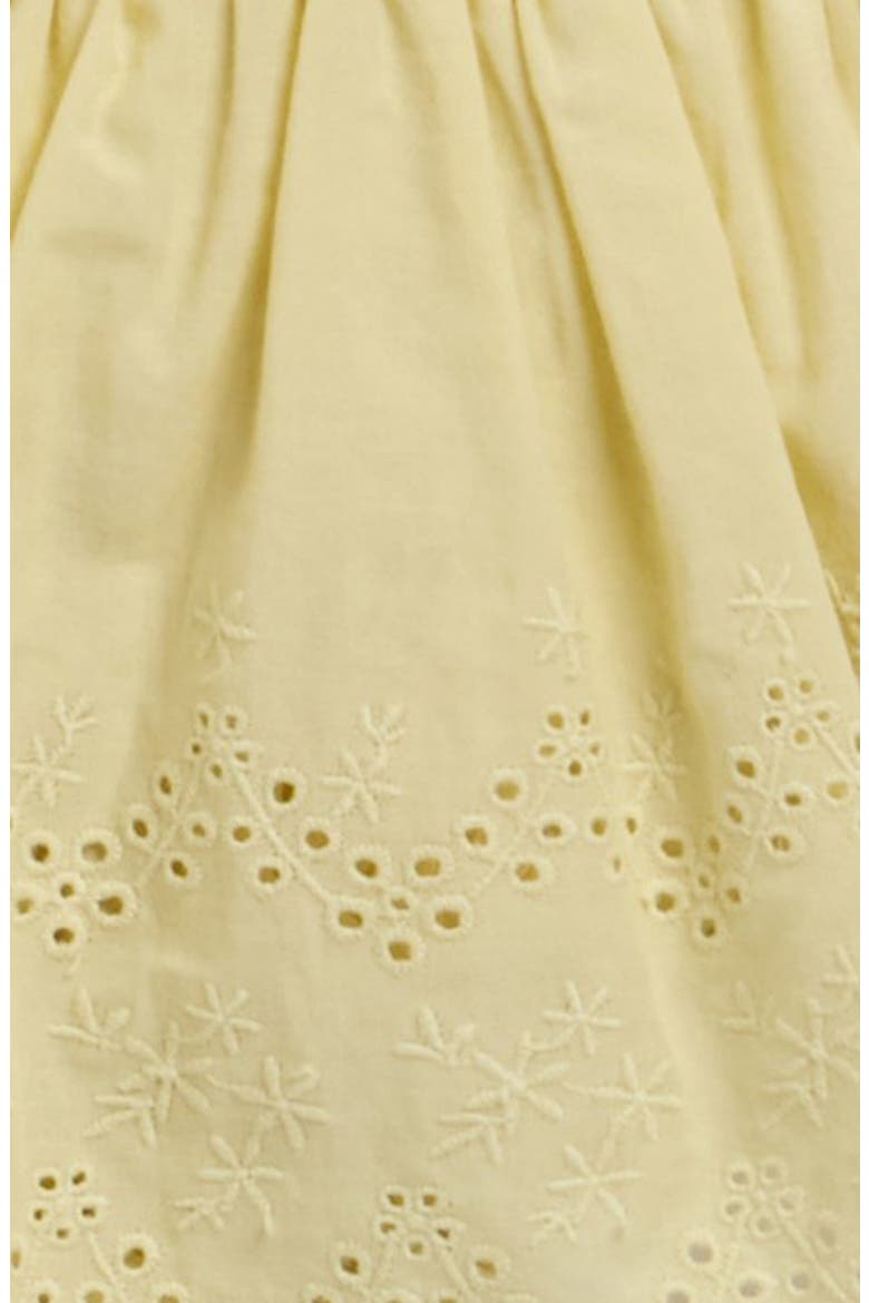 Remi Citron Eyelet Cotton Skirted Bodysuit, Alternate, color, CITRON