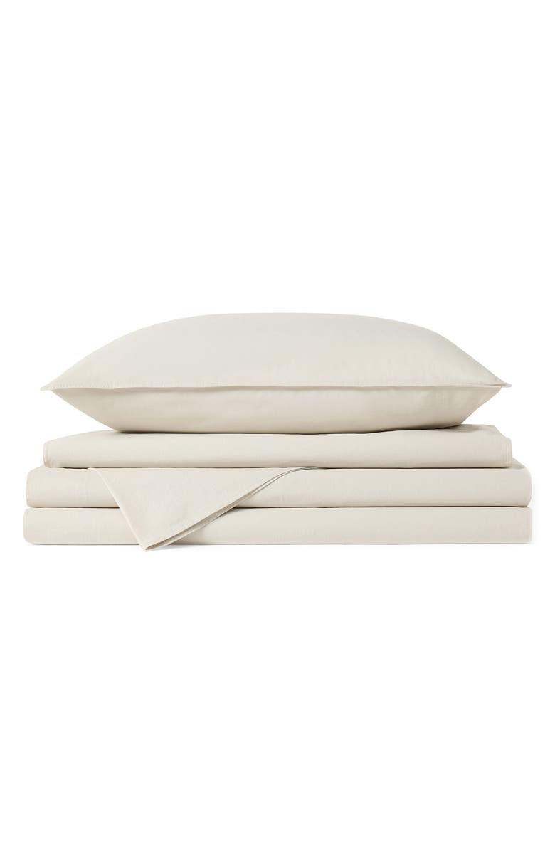 DKNY Vintage Washed Cotton Sheet Set, Main, color, Khaki
