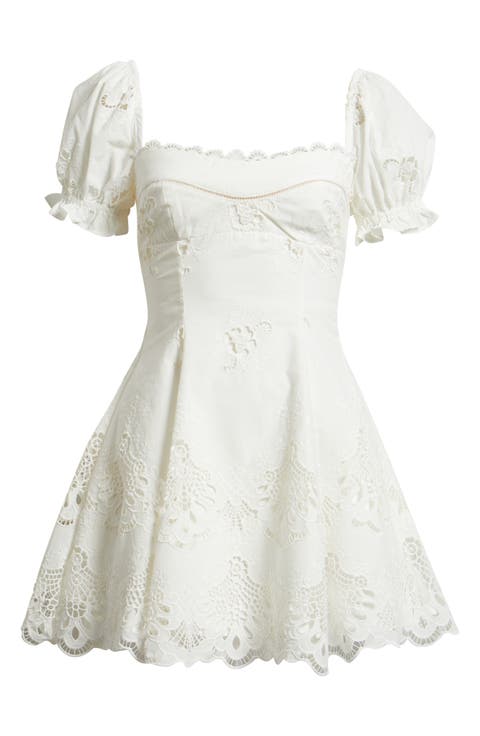 Lavina Cotton Broderie A-Line Dress
