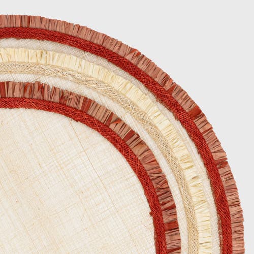 Joanna Buchanan Ruffle Edge Straw Placemat, Set Of Four
