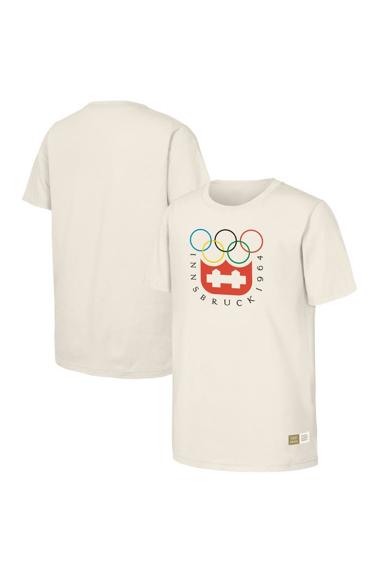 Men's  Natural 1964 Innsbruck Games Olympic Heritage T-Shirt, Main, color, Natural