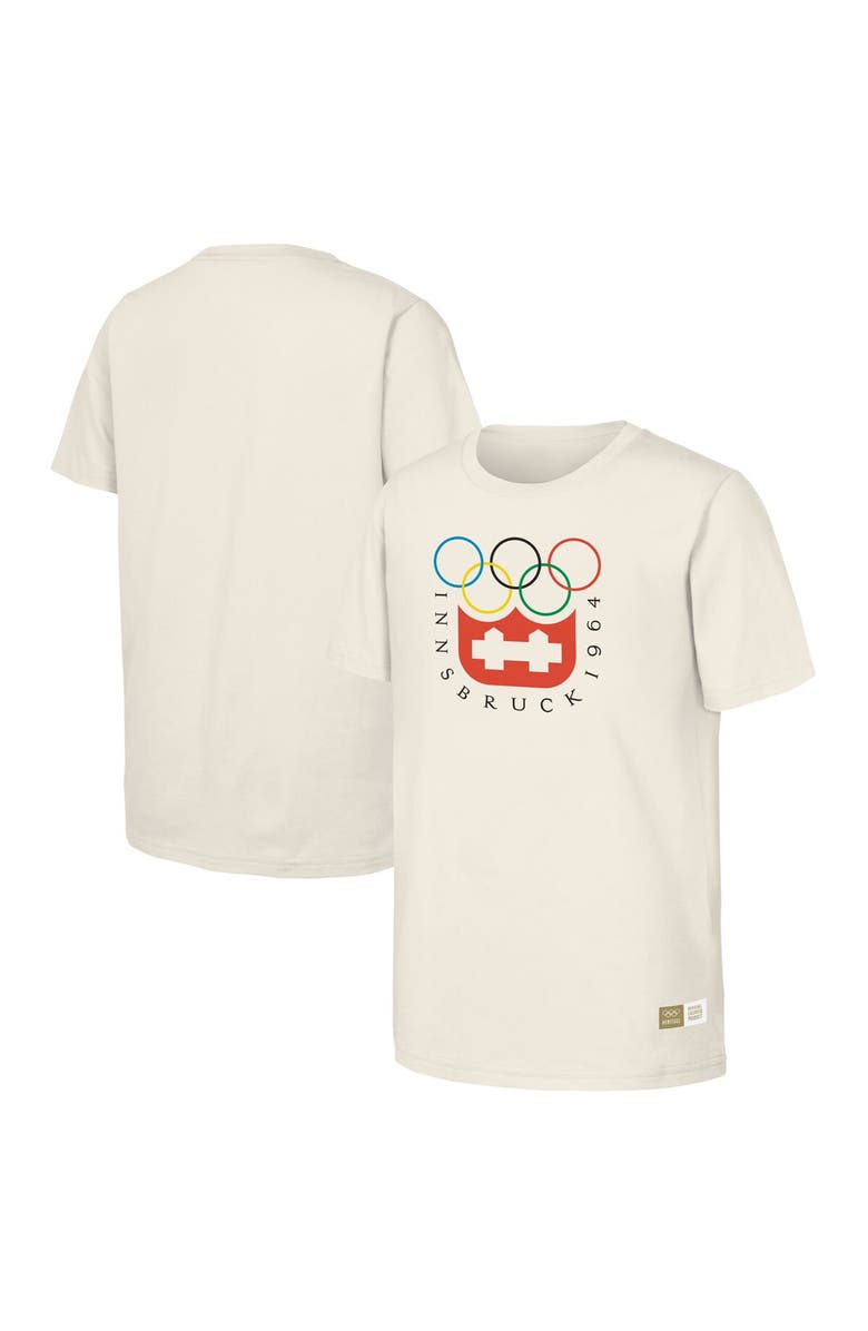 Outerstuff Men's Natural 1964 Innsbruck Games Olympic Heritage T-Shirt, Main, color, Natural