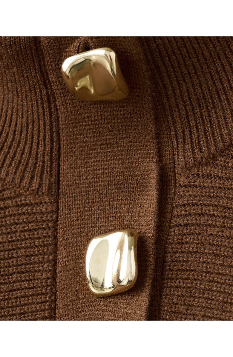 MANGO Uptown Polo Sweater, Alternate, color, Brown