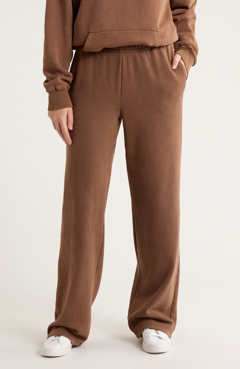 PacSun Baggy Cotton Blend Fleece Sweatpants, Main, color, Brown