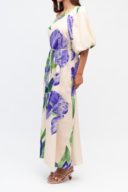 White Closet One Shoulder Maxi Dress Sweet Iris In Pink