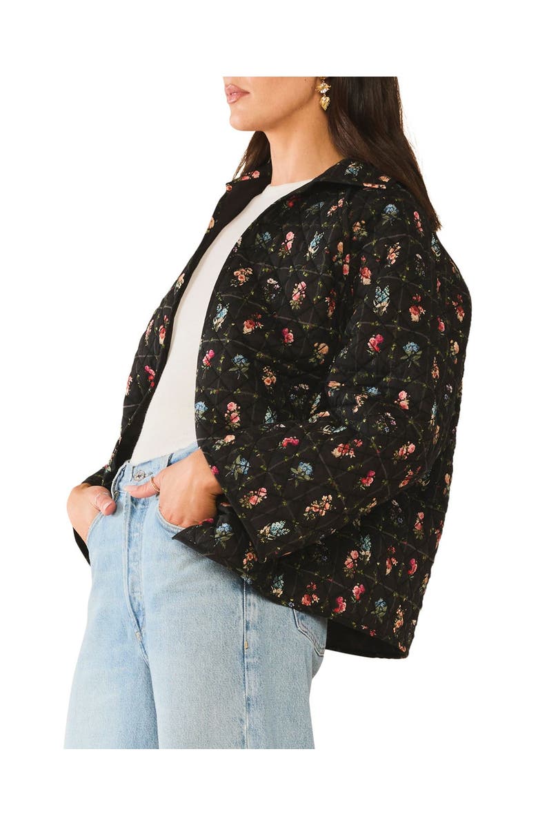Eddy Flora Quilted Jacket, Alternate, color, Quilted Florence Black Floral