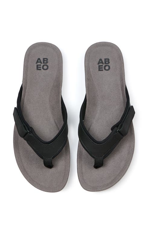 Abeo Oasis Sport Flip Flop In Black - Regular