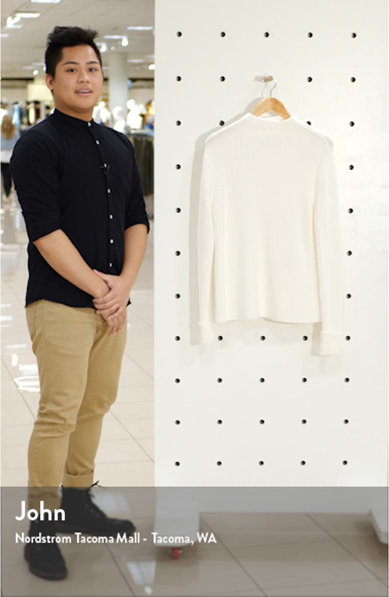 Funnel Neck Ribbed Sweater, sales video thumbnail