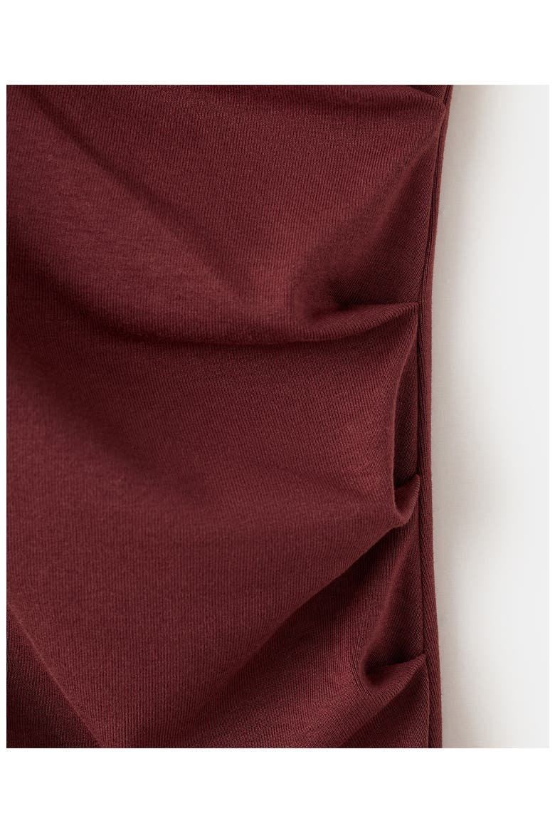 Ruched Sleeveless Midi Dress, Alternate, color, RUSSET