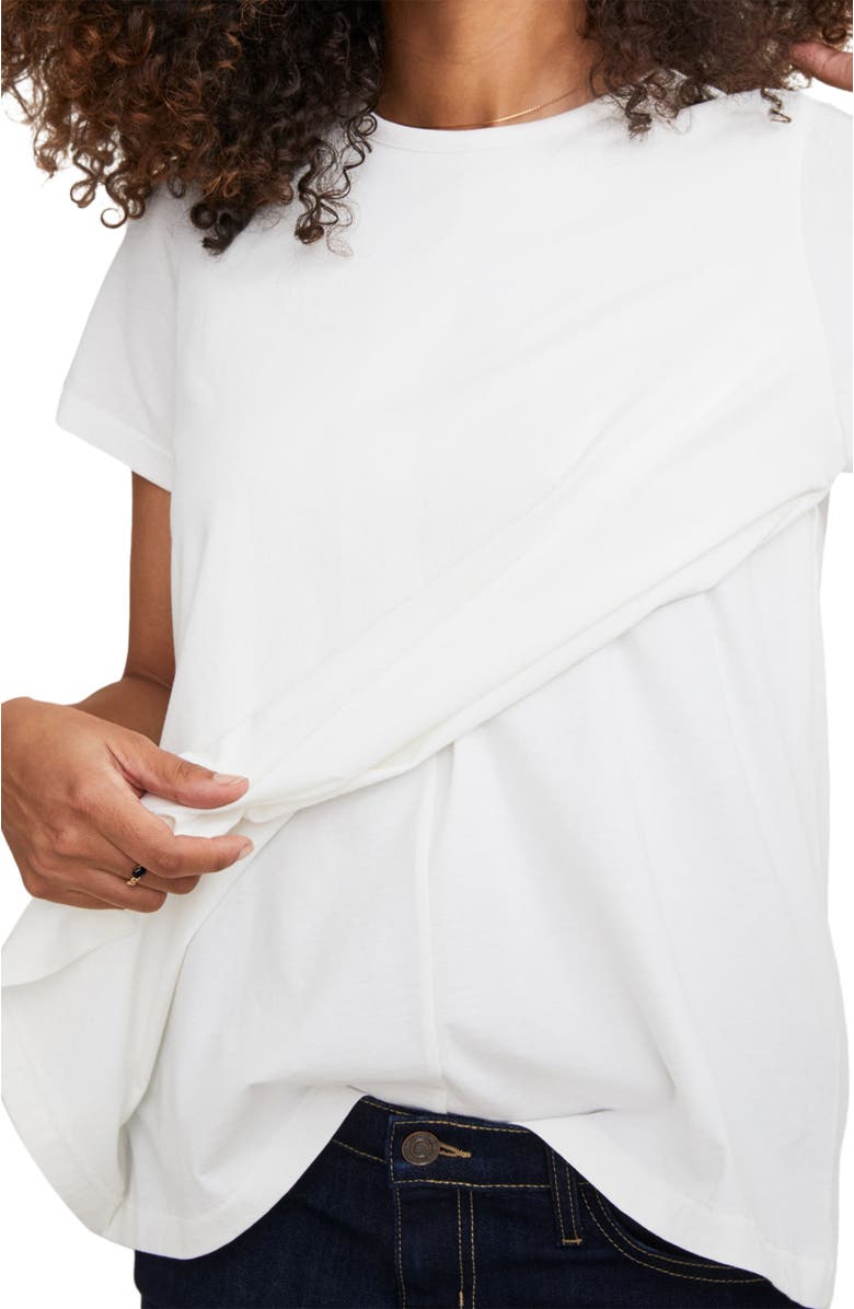 HATCH Collection The Luxe Nursing Tee, Main, color, White