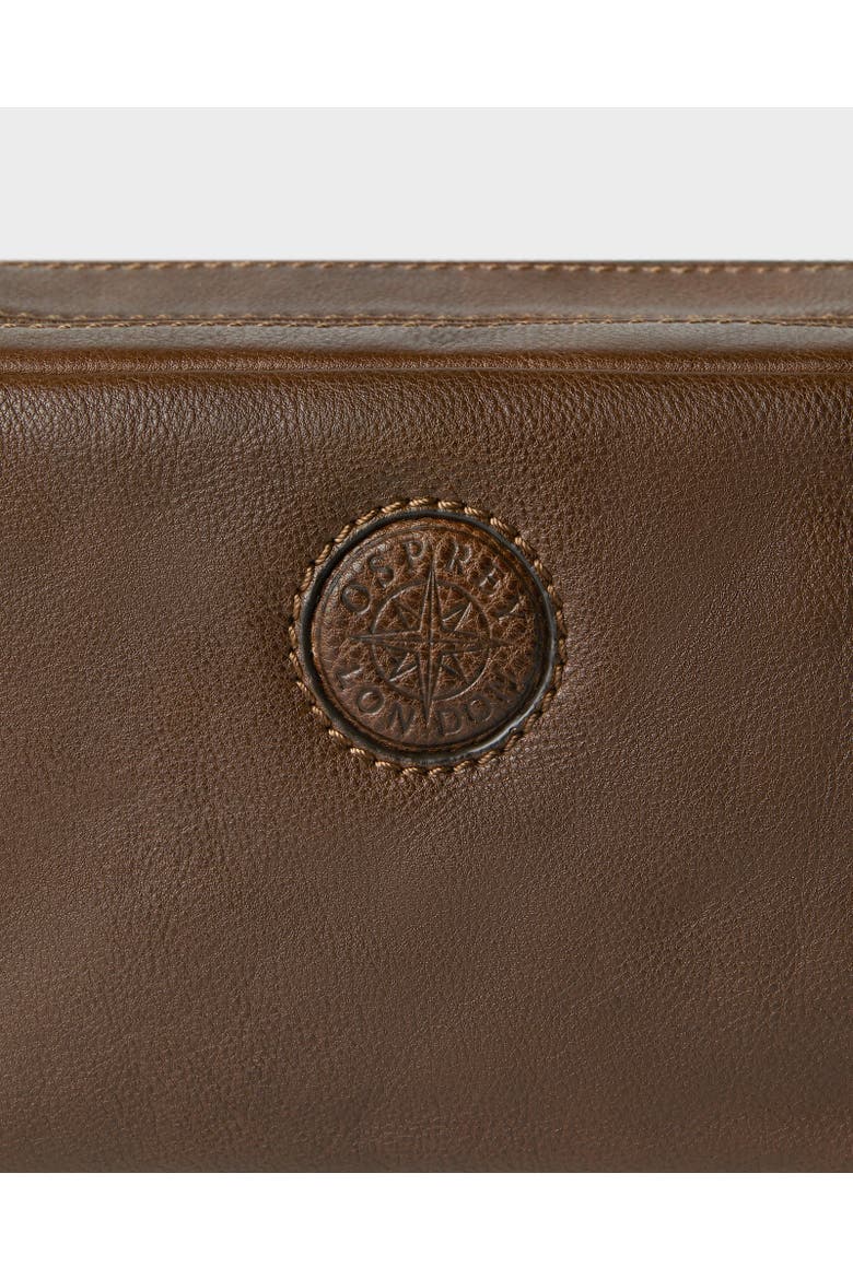 The Compass Leather Toiletry Bag, Alternate, color, Tan