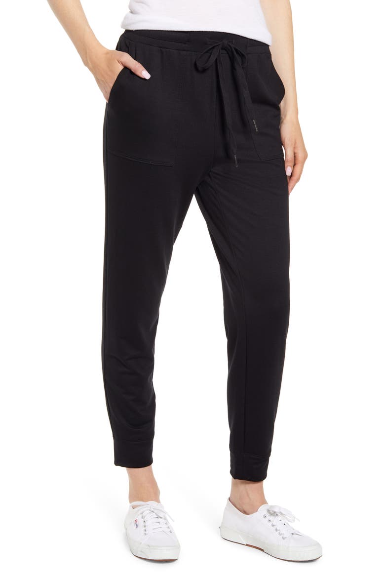 Knit Jogger Pants, Main, color, BLACK