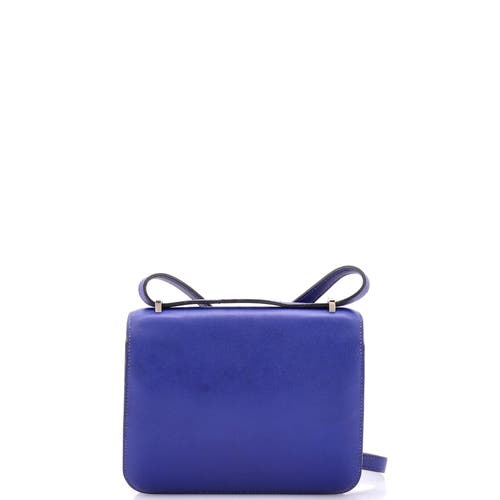 Pre-owned Hermes Hermes Constance Bag Swift 18 In Blue