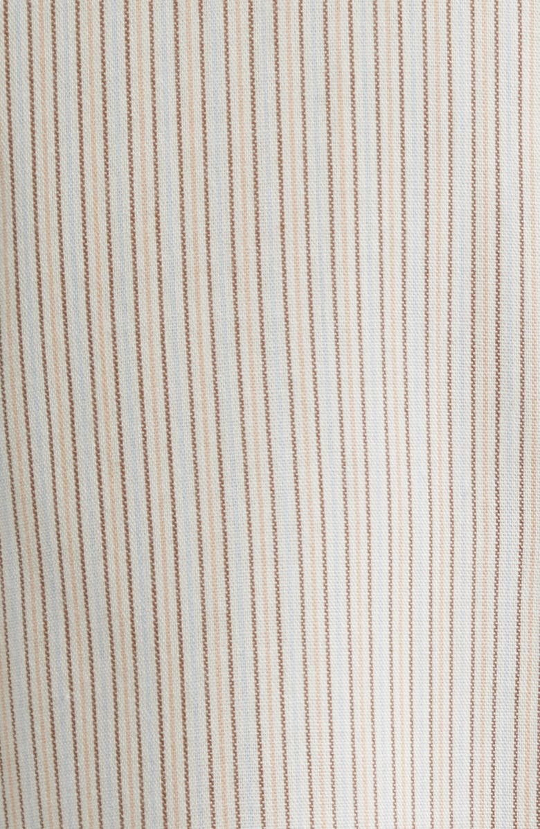 Elwood Banquet Oversize Stripe Short Sleeve Button-Up Shirt, Alternate, color, Cream Stripe