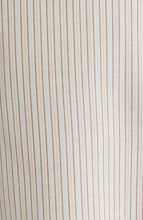 Elwood Banquet Oversize Stripe Short Sleeve Button-up Shirt In Neutral