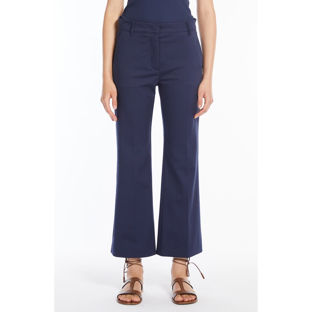 Weekend Max Mara Bosso Flared Ankle Pants In Navy