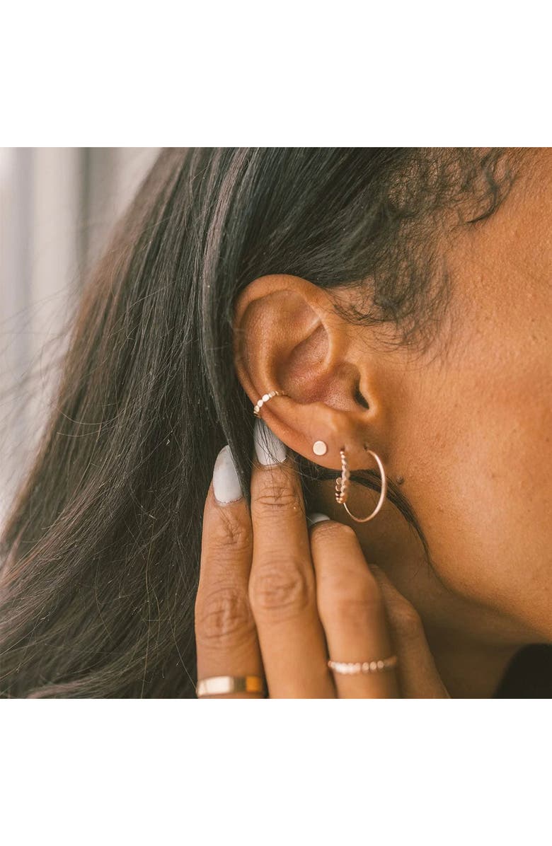 MADE BY MARY Poppy Hoop Earrings, Alternate, color, Gold Filled 10Mm