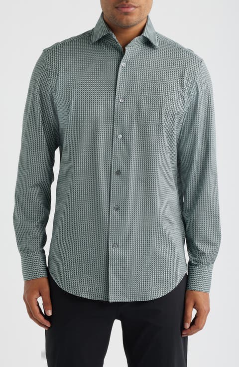 Devon OoohCotton® Floral Print Long Sleeve Button-Up Shirt