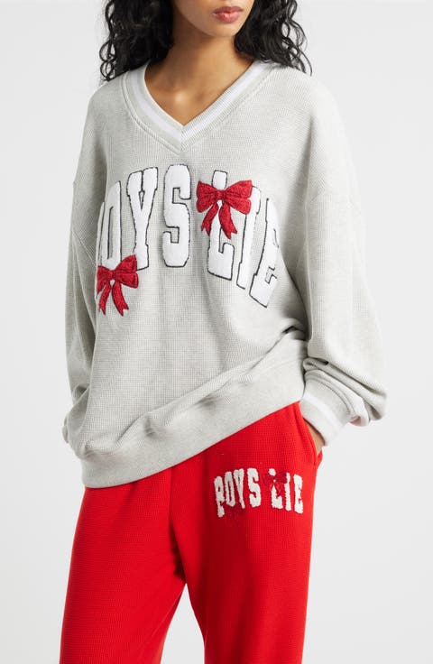 Wrap Me in a Bow Hayley V-Neck Sweatshirt