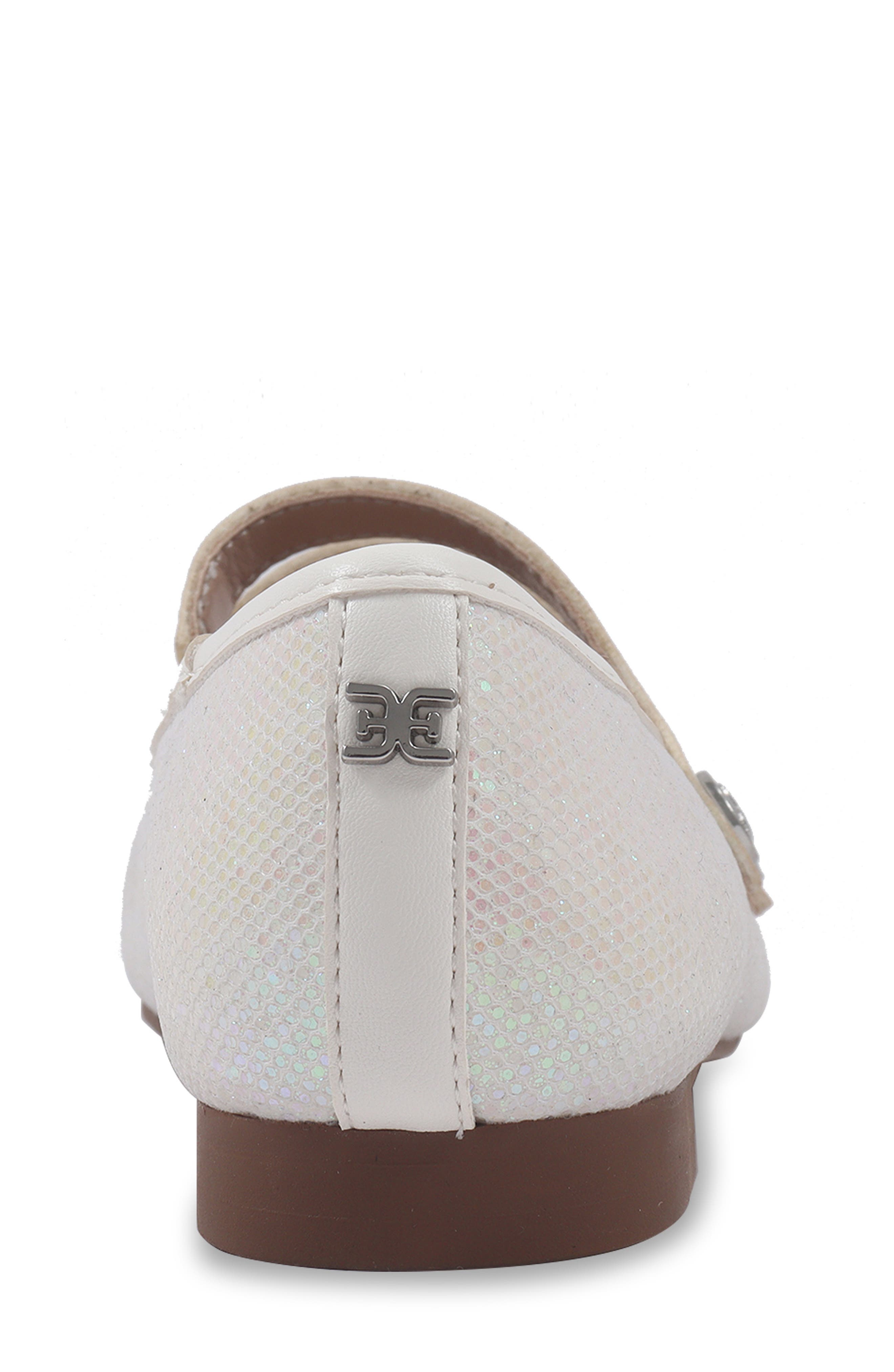 Sam Edelman Kids' Michaela Button Mary Jane Flat, Alternate, color, White