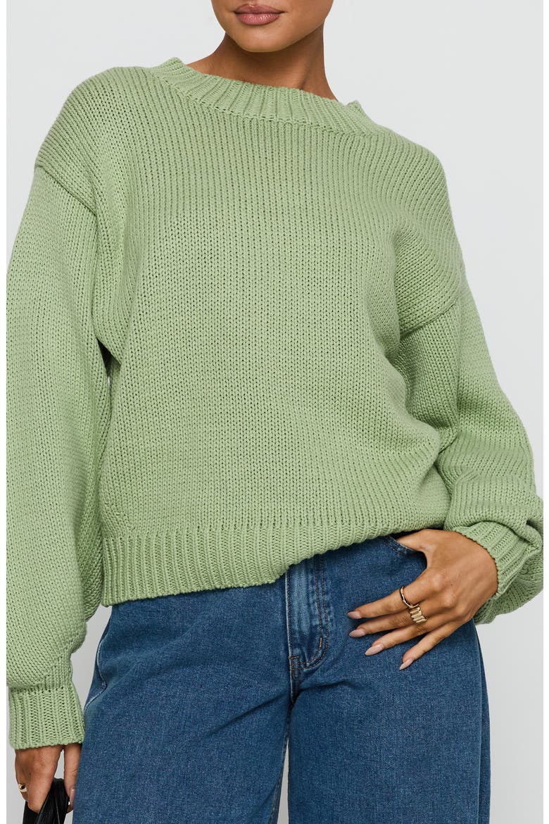 Harmony Crewneck Sweater, Main, color, GREEN