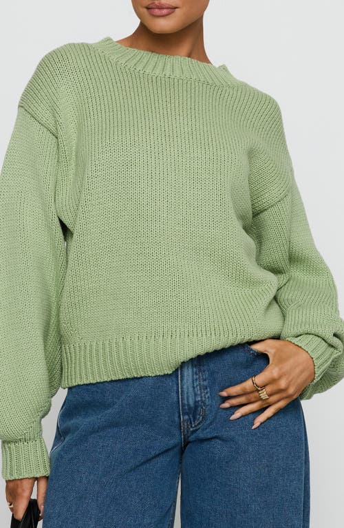 Princess Polly Harmony Crewneck Sweater In Green