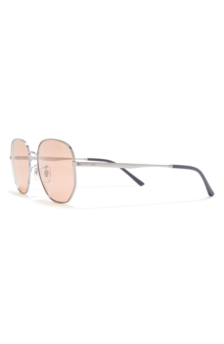 Ray-Ban 54mm Round Sunglasses, Alternate, color, Gunmetal / Evolve Photo Brown