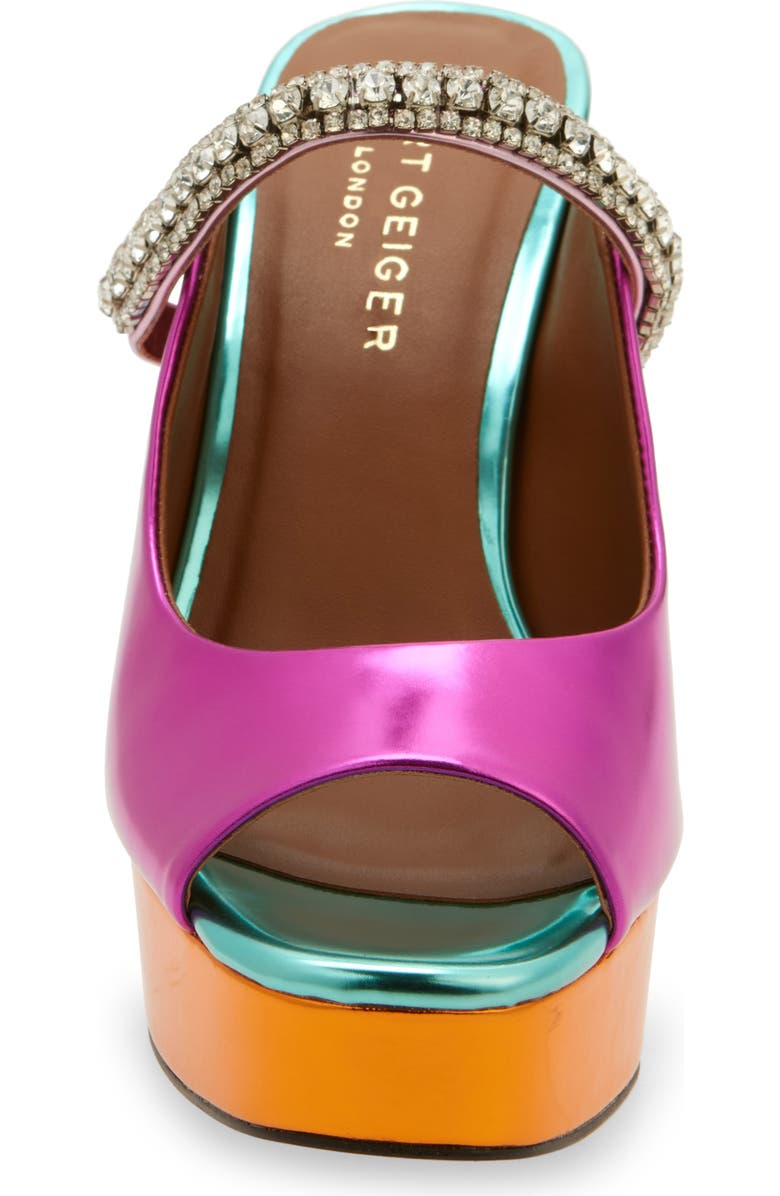 Kurt Geiger London Duke Platform Peep Toe Mule, Alternate, color, Pink Multi