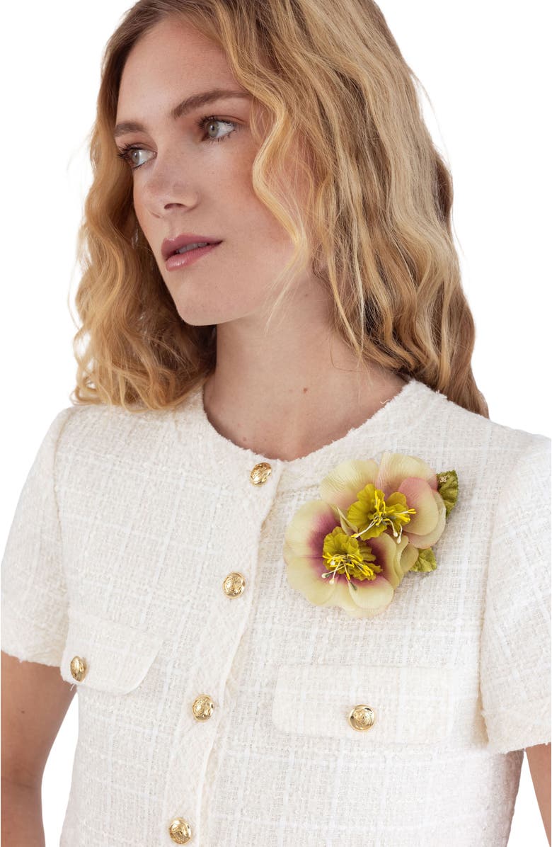 Helena Simon The Hellebore Floral Brooch, Alternate, color, Yellow