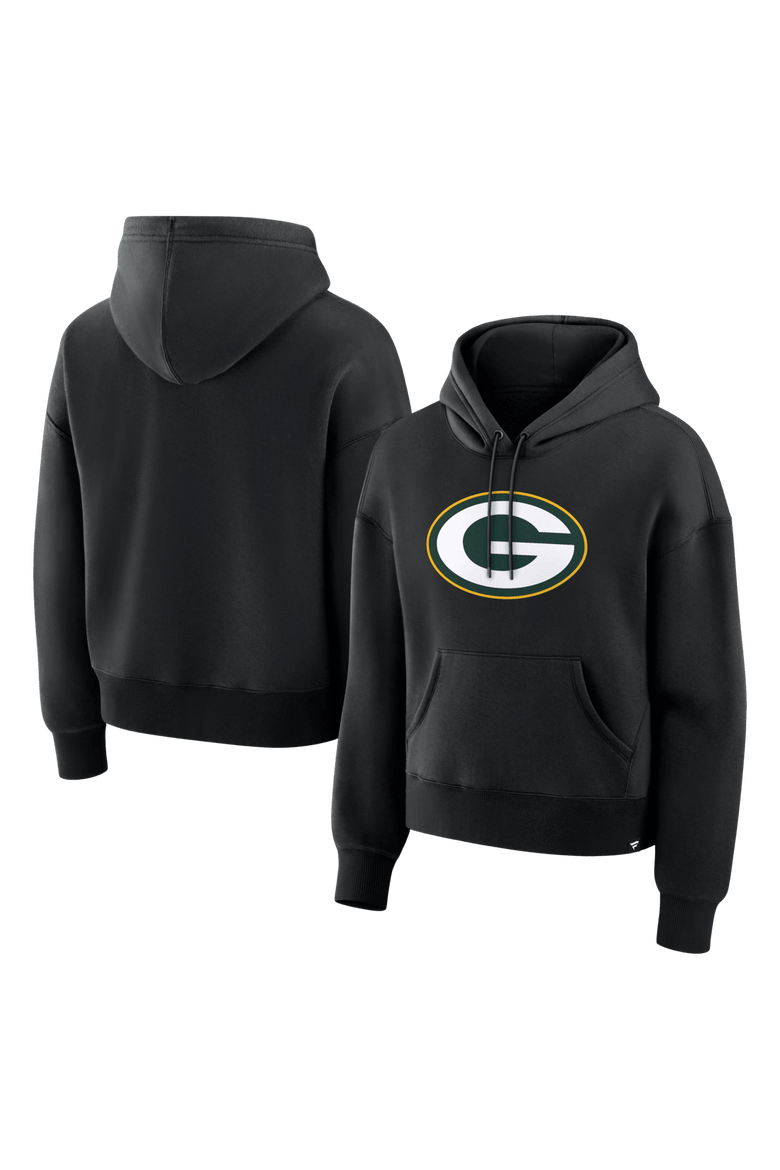 Women's Fanatics Black Green Bay Packers Essential Legacy Hoodie, Main, color, Black