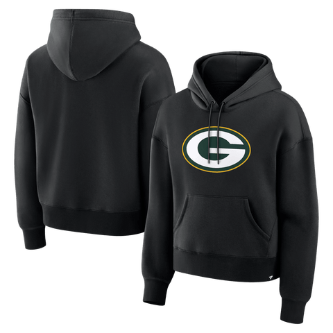 Women's Fanatics Black Green Bay Packers Essential Legacy Hoodie