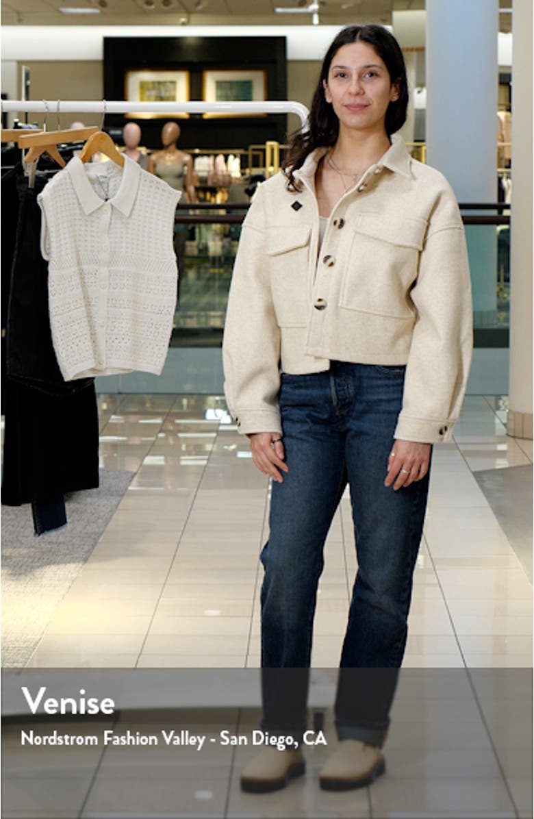 Liliana Double Pocket Crop Fleece Jacket, sales video thumbnail