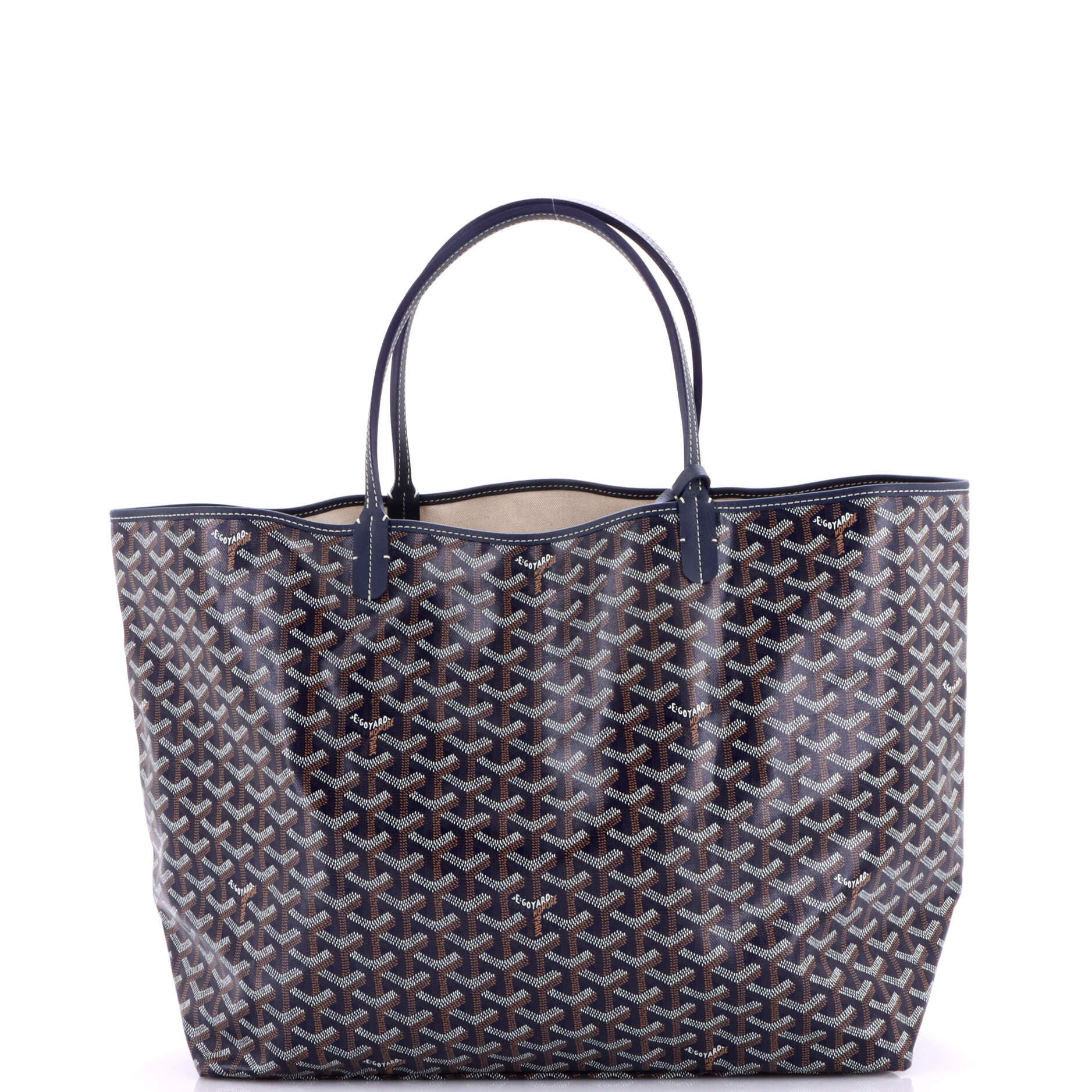 Pre-Owned Goyard Saint Louis Tote Coated Canvas GM, Alternate, color, Blue