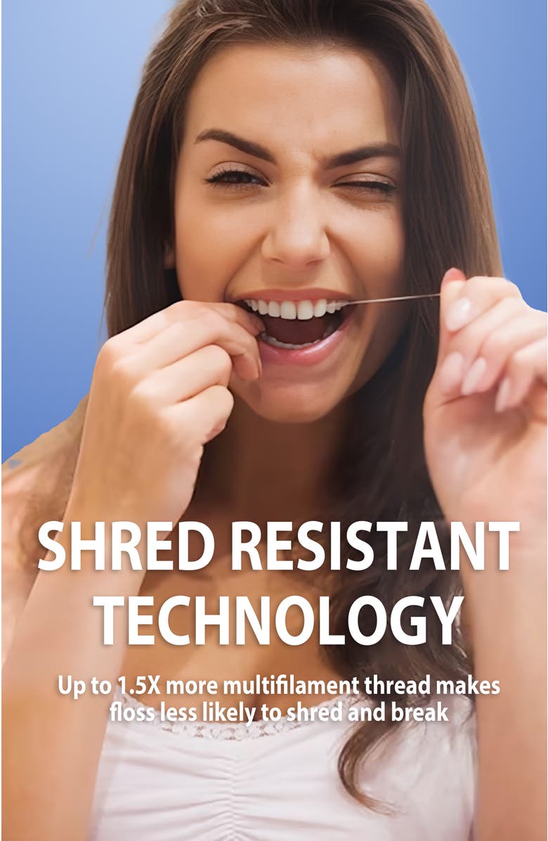 MySmile Woven Dental Floss with Coconut Oil, Effective Plaque Removal, Mint Flavor, Alternate, color, Blue