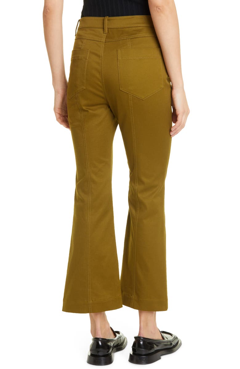 Proenza Schouler White Label Stretch Twill Crop Pants, Alternate, color, 
