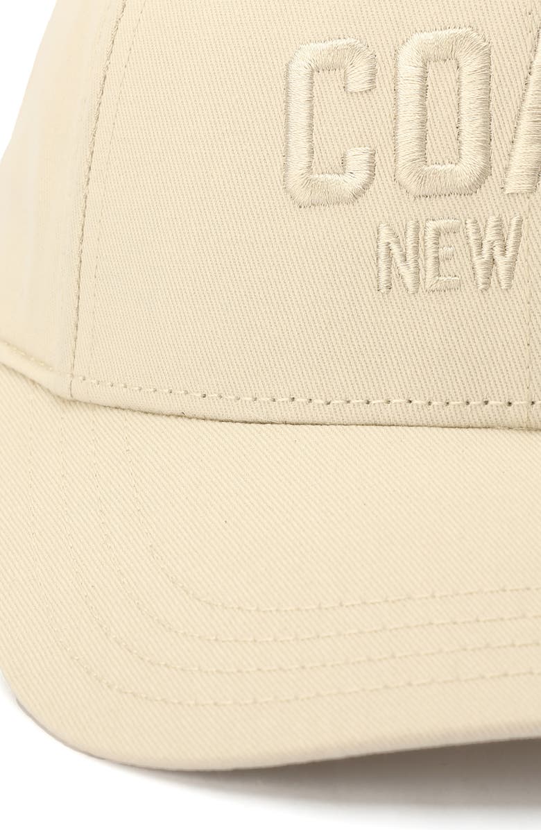 COACH Embroidered Cotton Canvas Baseball Cap, Alternate, color, Steam