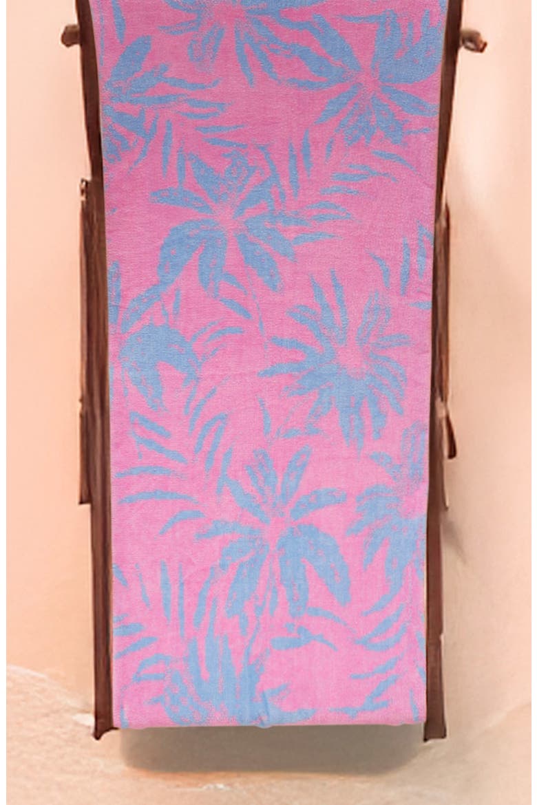 Palm Bliss Cotton Beach Towel, Alternate, color, PALM BLISS