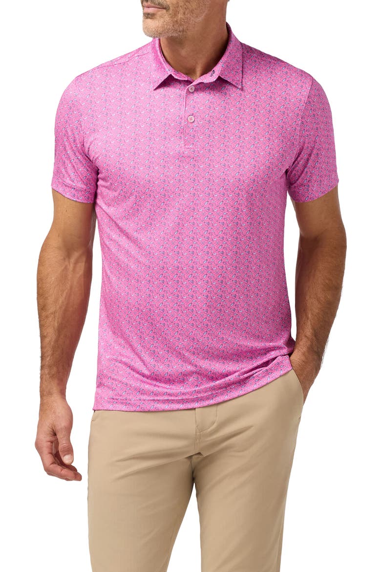 Versa Trim Fit Performance Golf Polo, Main, color, ELECTRIC PINK TAP IN