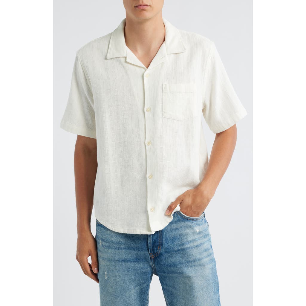 Corridor Basket Weave Short Sleeve Button-Up Shirt in Natural  product