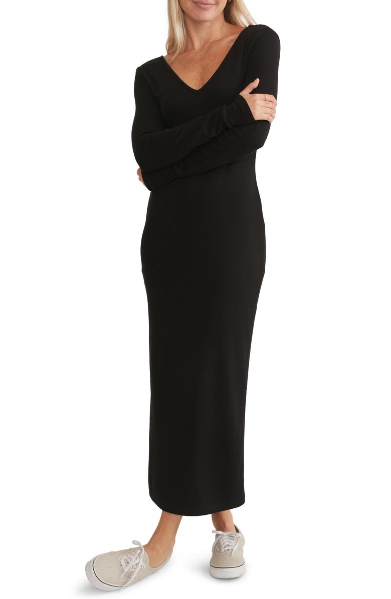 Marine Layer Lexi Long Sleeve V-Neck Dress, Main, color, 