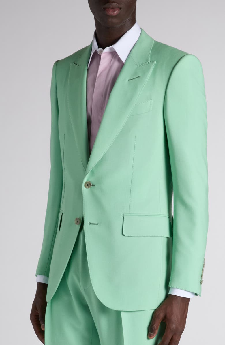 TOM FORD Compact Hopsack Blazer, Alternate, color, Aquamarine