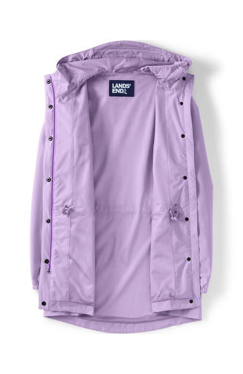 Lands' End Squall Packable Waterproof Raincoat In Lilac Petal