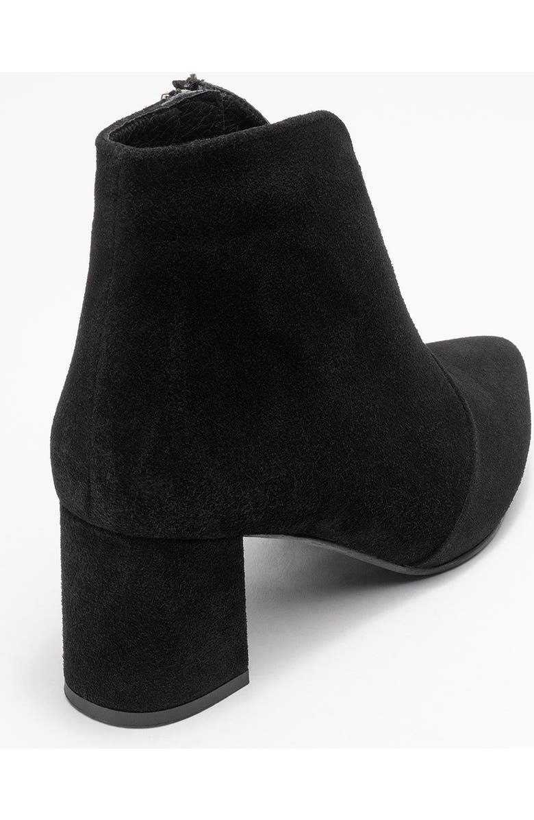 Forever & Always Shoes Finda Leather Block Heel Boot, Alternate, color, Black Suede Leather