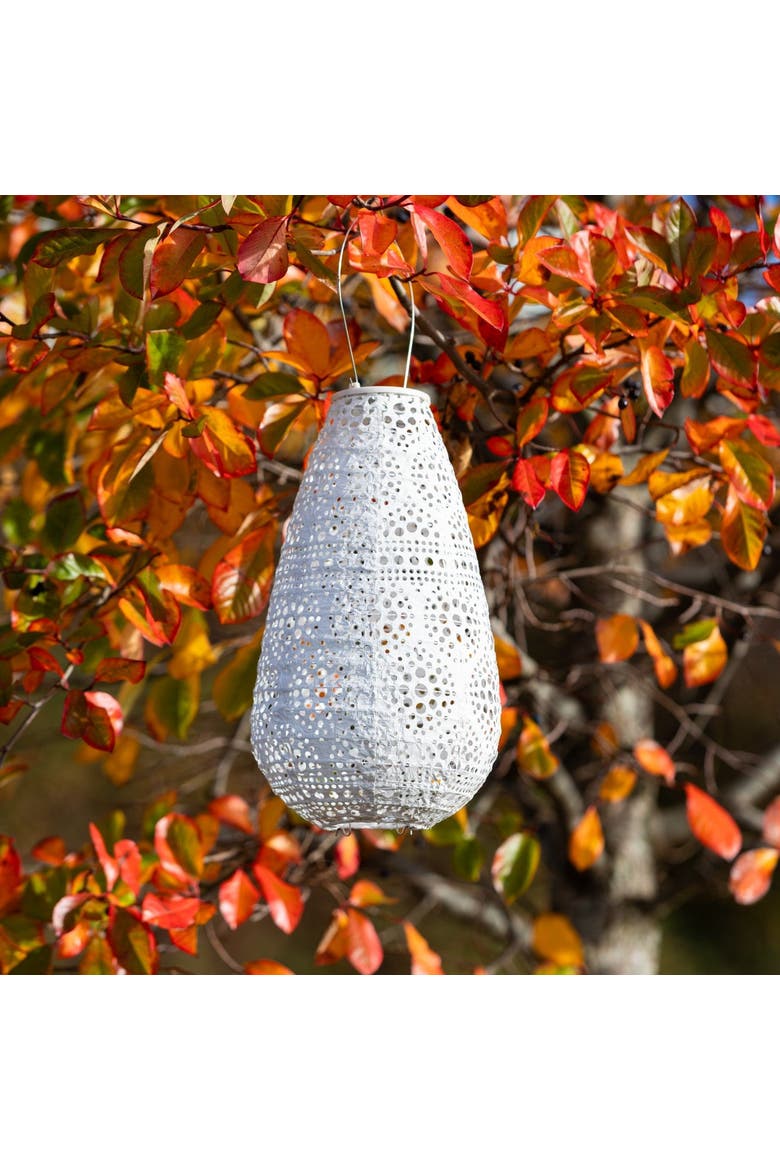 Soji Stella - Teardrop Blossom - Solar Lantern, Alternate, color, White