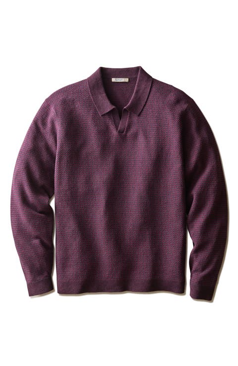 Liam Johnny Collar Polo Sweater