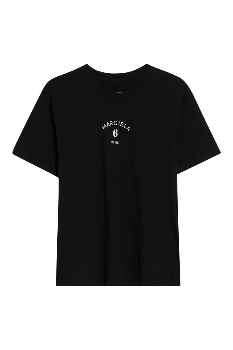 Signature Embroidered Logo Graphic T-Shirt, Alternate, color, BLACK
