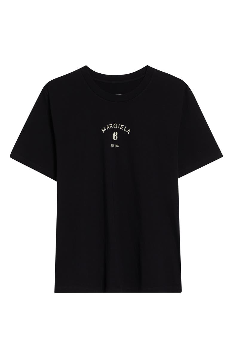 MM6 Maison Margiela Signature Embroidered Logo Graphic T-Shirt, Main, color, Black
