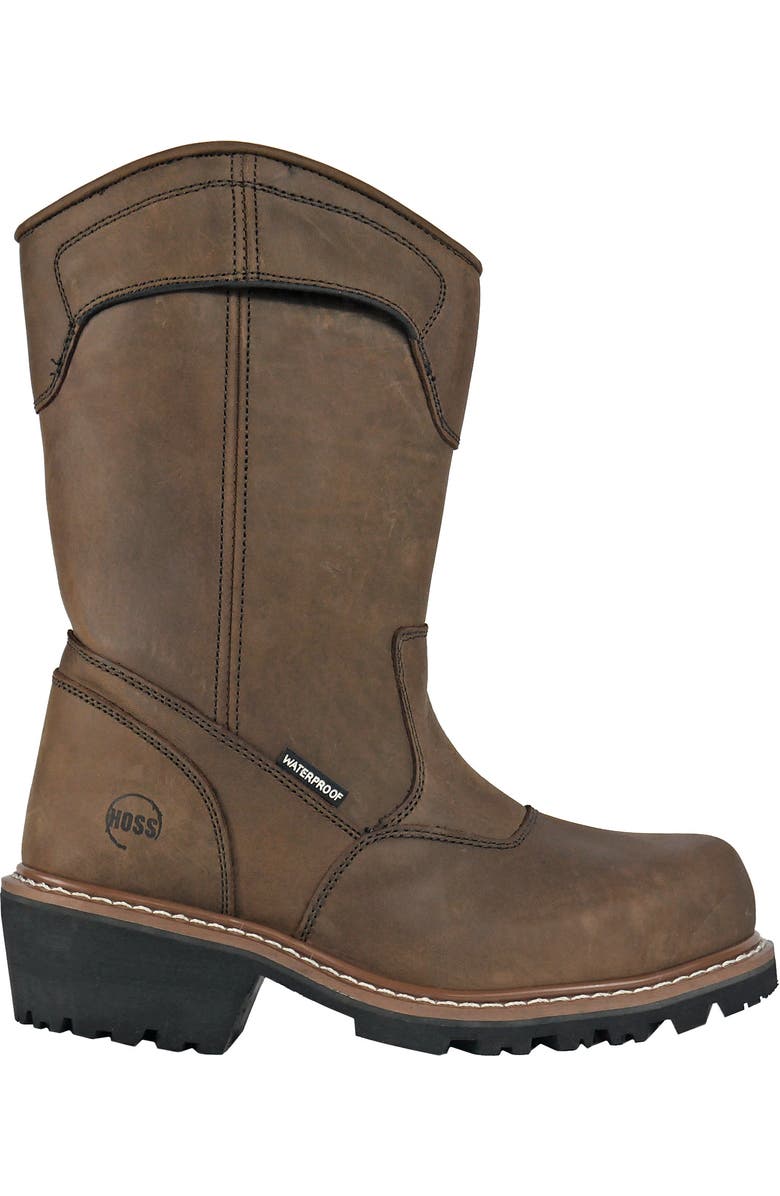 Hoss Boot Company HOSS Buford Logger Pull On Composite Toe Work Boot, Alternate, color, Brown